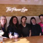 Photo by Allyson Ballard
Mary Edwards, second from left, is the seasoned groomer at the helm of Paww Spas mission to ease pets anxieties.