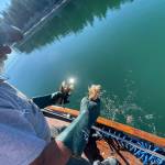 (Photo by Marina Blatt) Smith simultaneously bashed the crabs back on a pole and pulled its legs apart, letting the shells and unwanted bits fall into the sea.