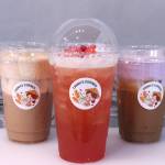 The Musnis considers drinks and pho their specialty  pictured here from left to right is a creme brulee Vietnamese coffee, a strawberry oolong and jasmine tea and an ube<strong> </strong>foam Vietnamese coffee.