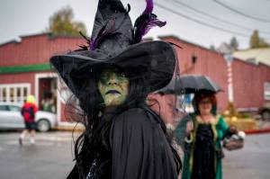 At least 150 witches signed up to walk in the event in what appears to be the beginning of a new Halloween tradition in town. (Photo by David Welton)