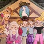 (Photo provided by Goosefoot) Luna Bartholomews mixed media piece won her third place in the art contest.