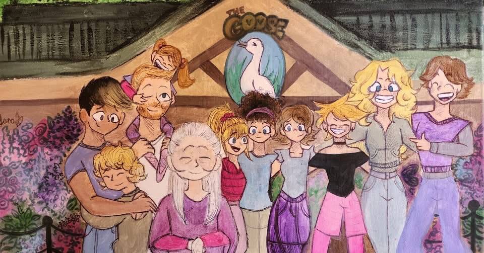 (Photo provided by Goosefoot) Luna Bartholomews mixed media piece won her third place in the art contest.