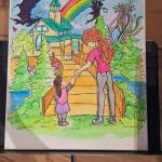 (Photo by Martha-Rocio Gil-Osorio) This artwork submitted as part of the Youth of Color Collective shows Luna Bartholomew, left, as a young child participating in a Waldorf School tradition.