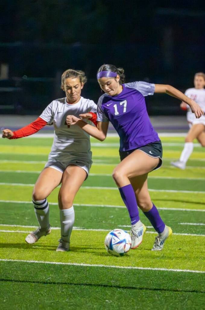 (Photo by Levi Evans) Mia McGaha, pictured here in Thursdays match, scored on Saturday.