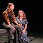 Photo by Marina Blatt. An unlikely romance sparks tension onstage in Badger, a student-directed one-act at Oak Harbor High School.