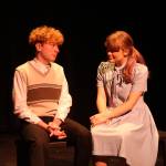 Photo by Marina Blatt. Oak Harbor High School students act in Badger.