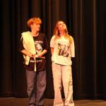 Photo by Marina Blatt. Oak Harbor High School students act in Cassandra, a student written one act.