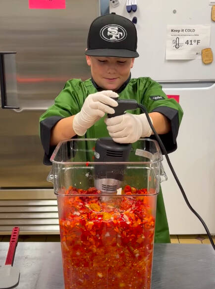 (Photo provided) Sam blends up his sauces using all-natural ingredients, no artificial colors, preservatives or thickeners.