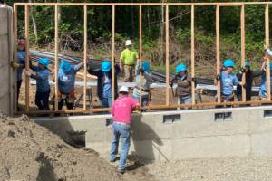 Habit for Humanity volunteers are dedicated and hardworking when it comes to helping with a new builds in Island County. Photo courtesy Habitat for Humanity of Island County.