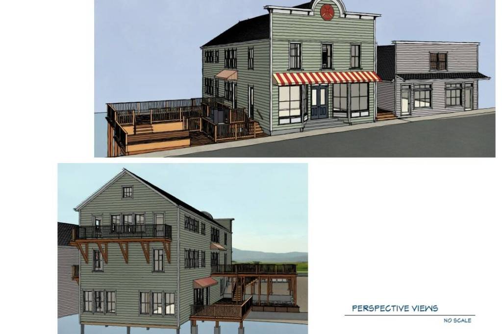 Concept drawing by Cascade Custom Homes and Design
These colorful drawings provide an idea of what the final product may look like; note the larger decks on the western side, as well as changes to the east deck.