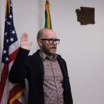 (Photo by Allyson Ballard) Allred beat Brandon Roos in the election for position 5.