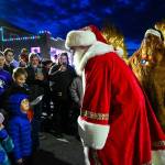 Photo by GM Photography
Santa and Garry the Sasquatch greet star-struck kids at the Oak Harbor Christmas Tree lighting on Dec. 6.