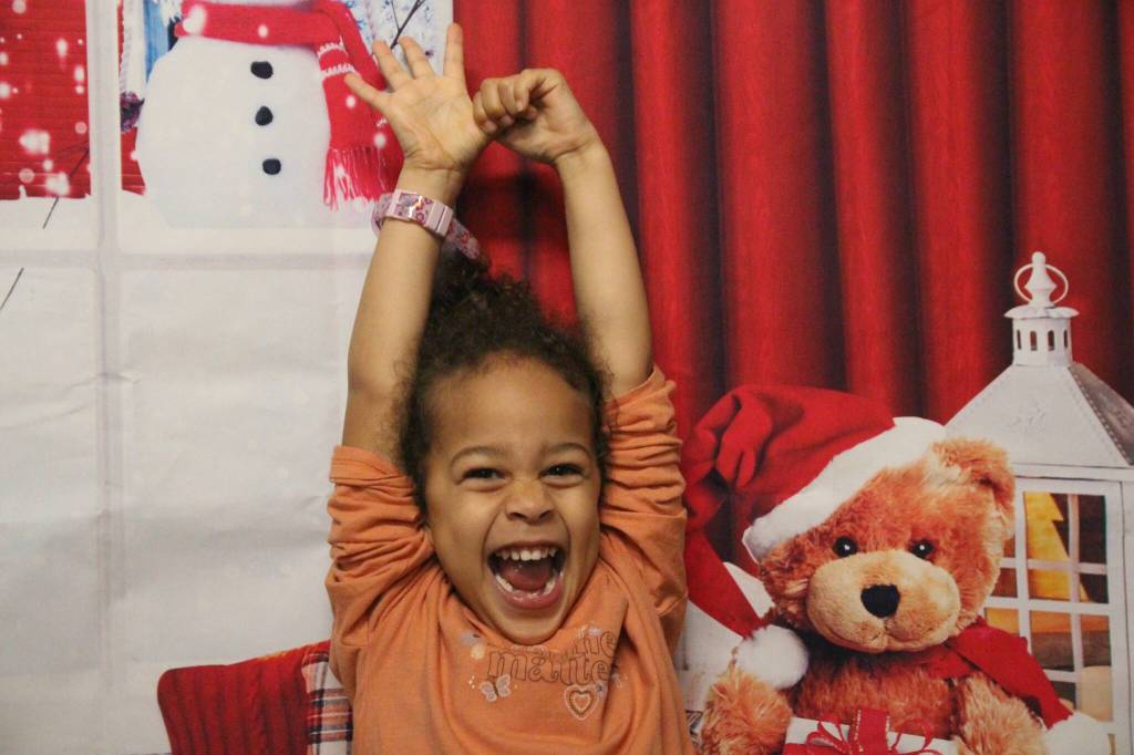 (Photo by Marina Blatt) Kalani Nash, age four, said I want a present …a purple one… a purple mermaid one.
