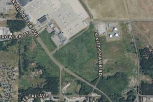 Apple Maps screenshot depicting the location of the proposed hangar.