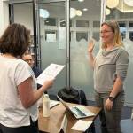 Photos by Craig Cyr. Savannah Erickson is sworn in as a new member of the Langley City Council Monday night.