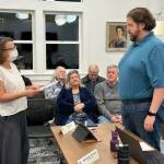 Thomas Gill is sworn in as a new member of the Langley City Council Monday night.