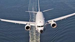 Department of War image of a P-8 Poseidon.
