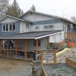 (Photo by Kira Erickson/South Whidbey Record) A recent renovation project on the back of the South Whidbey Childrens Center building is nearing completion.