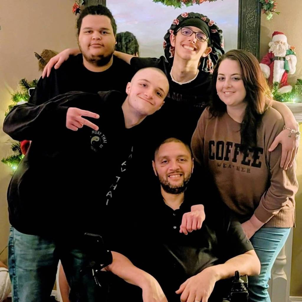 Photo provided. Brandon Doucette appreciates the support from his family members.