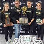 Photo provided. Smedley, second from right, helped the Columbia River Rapids win their fourth-straight state title in 2024.