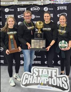 Photo provided. Smedley, second from right, helped the Columbia River Rapids win their fourth-straight state title in 2024.