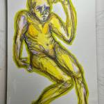 Photo and art by res plumata. This artwork titled when I close my eyes this is how I…, was created using alcohol ink marker and pen.