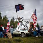 Photos by David Welton. Protesters voiced their concerns about a number of issues.