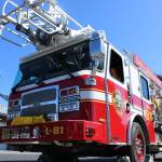 Photo by Allyson Ballard. According to Fire Chief Travis Anderson, his departments new ladder truck is the only one operated by a civilian department on the island.