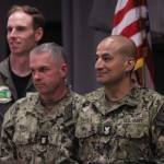 Photos by Allyson Ballard. First Class Aviation Electronics Technician Alberto Davila, pictured on the right here, won Reserve Sailor of the Year.
