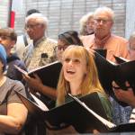 Photo by Marina Blatt
In an increasingly isolated world, singer and musician Karina Andrews, in the middle, described the chorus as a place where community still feels tangible.