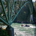 Photo by David Welton. While the bridge was built according to the standards of its time, WSDOT frequently inspects bridges across the state, including Deception Pass and Canoe Pass, to determine whether they are safe for all travelers.
