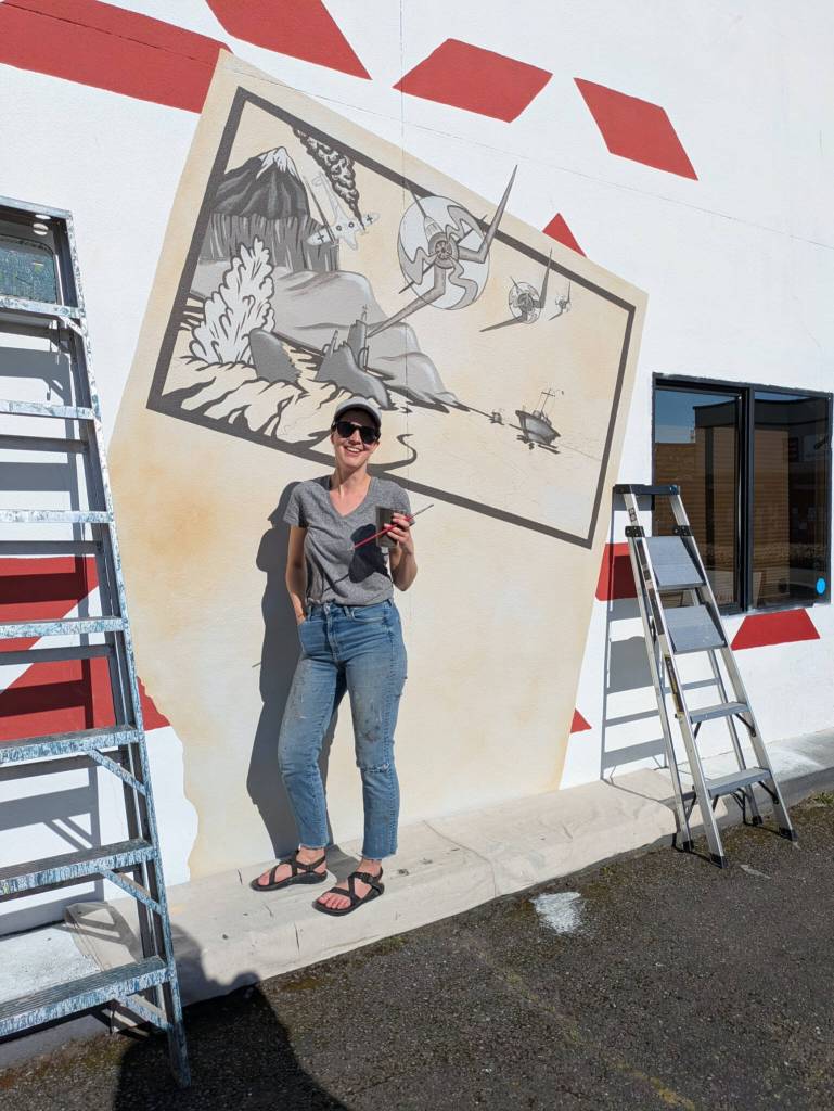 Rachel Slemons Photography
Amelia Kaiser is bringing one of the last World War II-era murals back into the public eye with her painting in Oak Harbor.
