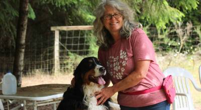 (Photo by Allyson Ballard) Ann Merriman and many other pet owners on Whidbey have stories about how long drives to 24-hour emergency clinics off-island have affected their ability to get help for their pets.