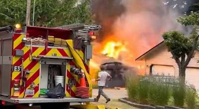 A video of the blast shows the moment that the house exploded.