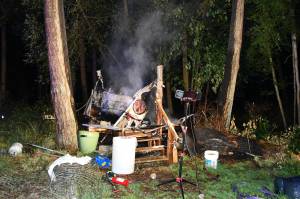 Photo provided. The campers only occupant escaped unharmed.