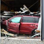(Photo provided by North Whidbey Fire and Rescue) The driver broke both his legs and had to be extricated from his vehicle.